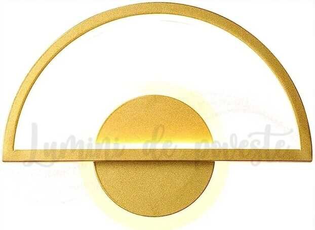 Aplica LED 34W Golden Half, Lumina: Cald, Natural, Rece